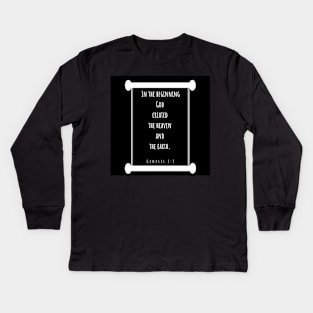 Genesis 1:1 Kids Long Sleeve T-Shirt